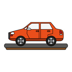 Sedan car vehicle icon vector illustration graphic design