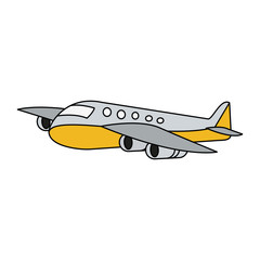 Airplane jet symbol icon vector illustration graphic design