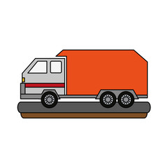 Delivery truck vehicle icon vector illustration graphic design