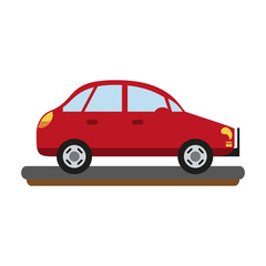 Sedan car vehicle icon vector illustration graphic design
