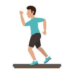 Man running cartoon icon vector illustration graphic design