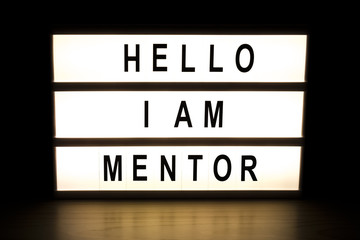 Hello I am mentor light box sign board