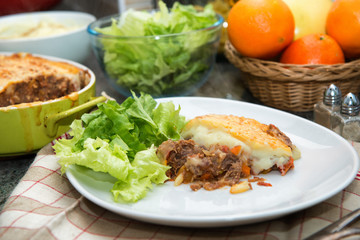hachis parmentier, French cuisine, meat and potatoes