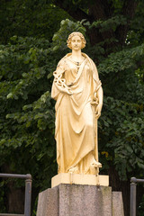 Fototapeta premium Vyborg. Leningrad region. Russia - August 27, 2017. The statue 