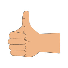 Thumb up like hand symbol icon vector illustration graphic design