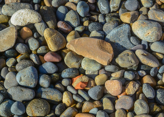 Colorful rocks on beach
