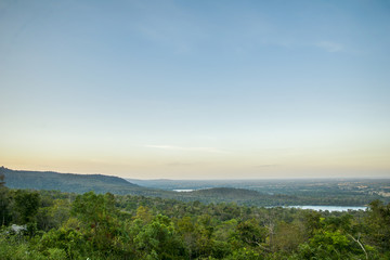 The terrain is mountainous background, the concept of tourism.