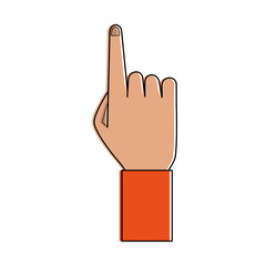 Hand pointing up icon vector illustration graphic design