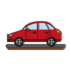 Obraz premium Sedan car vehicle icon vector illustration graphic design