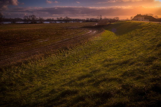 Farm on the dike