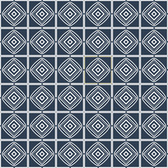 Vector seamless pattern monochrome tiling with different geometric elements in simple style