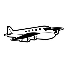 Airplane jet symbol icon vector illustration graphic design