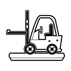 Cargo forklift vehicle icon vector illustration graphic design