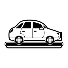 Sedan car vehicle icon vector illustration graphic design