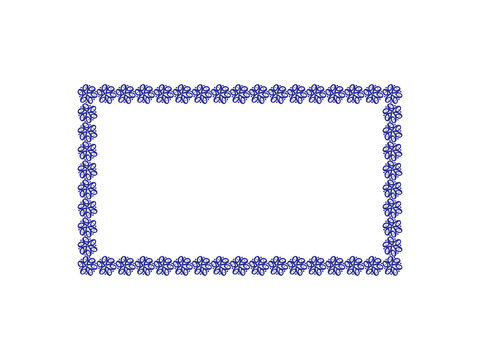 abstract artistic creative blue border
