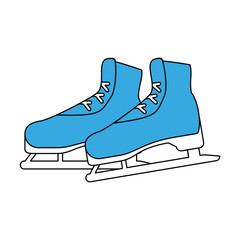Ice skates equipment icon vector illustration graphic design