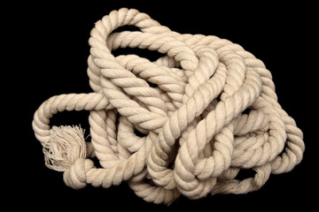 The thick rope is sloppy