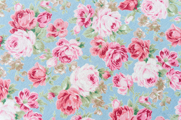 Retro rose fabric background