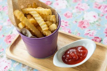 French fries on the table