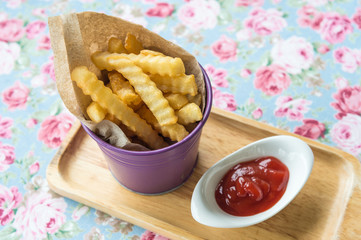 French fries on the table