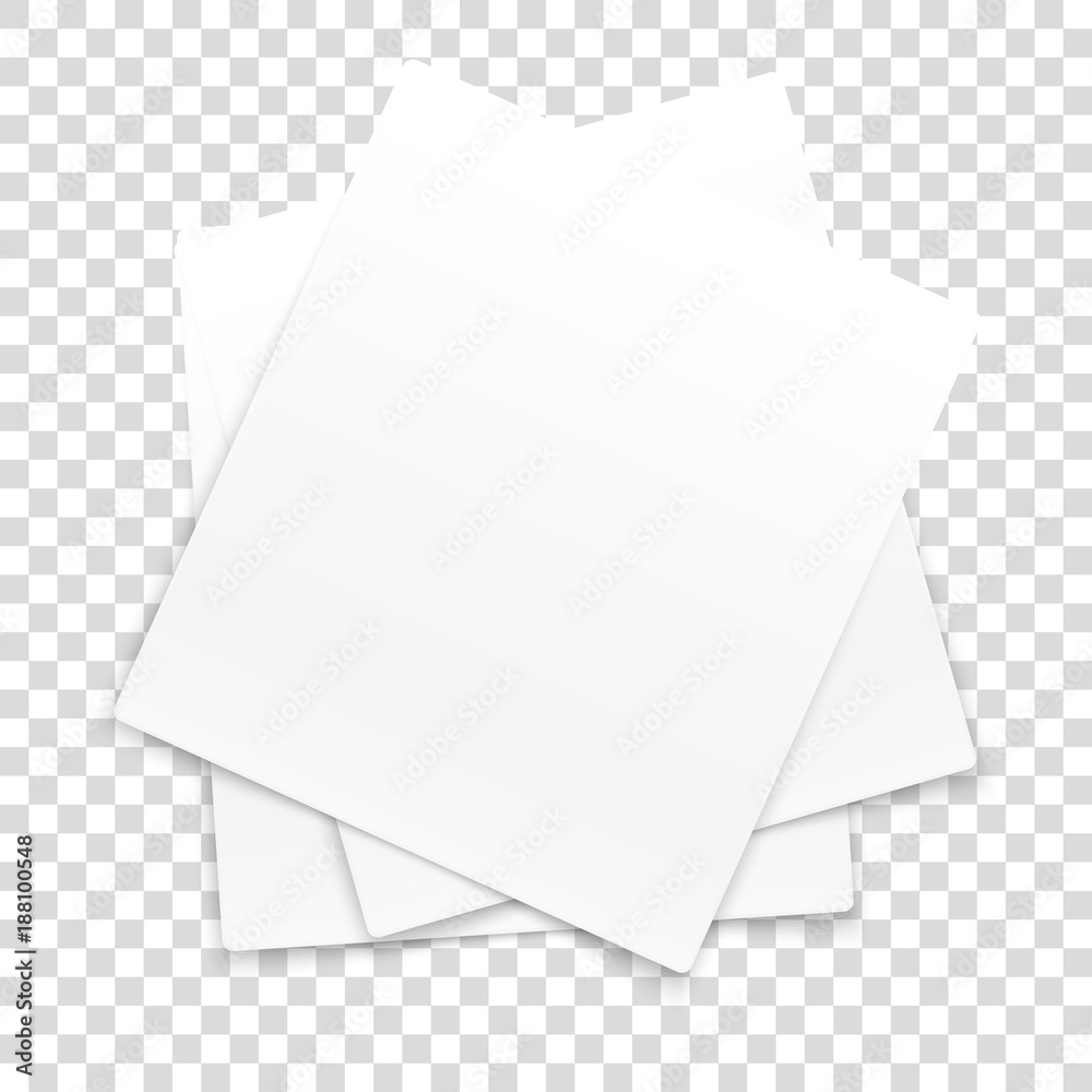 Poster Many paper frames isolated on transparent background