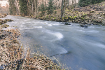 Winter river Odrava