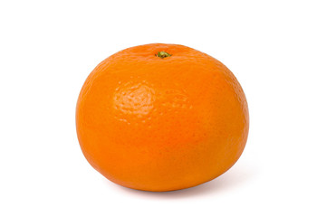 Ripe orange isolated on a white with clipping path