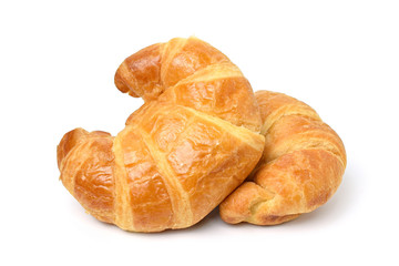 large croissant isolated on white