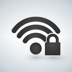 security wifi icon vector illustration isolated on white.