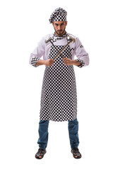 Male cook isolated on the white background