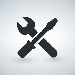 Tools or repare service Icon black illustration isolated on white background