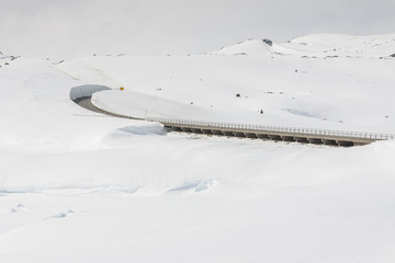 Road to highest pass in Norway.