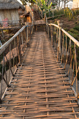 Wooden walking bridge