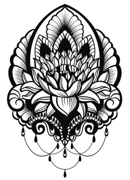 Oriental style, flower, lotus