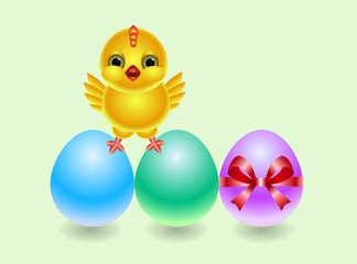 Chicken with peaster egg