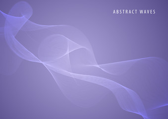 Abstract colored wave or curved line element for design. Vector illustration.