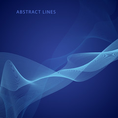 Abstract colored wave or curved line element for design. Vector illustration.