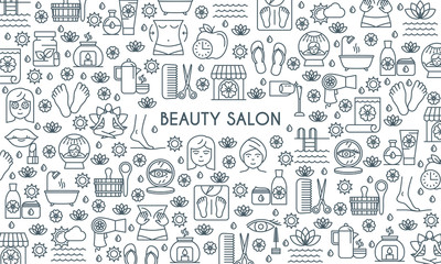 Thin line design beauty banner