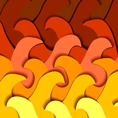 Fototapeta premium papercut color background. Multi layers effect texture. Vector illustration