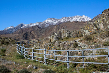 Rocks and stones in the Altai mountains, Russia.