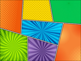 Mock-up of colorful comic backgrounds © piotrurakau