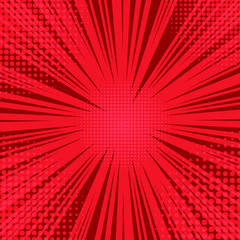 Comic book page red blank template