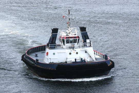 Tug boat at sea