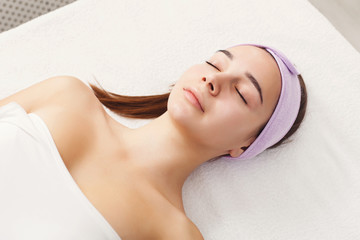 Woman in spa wait for procedure