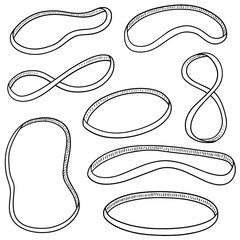 vector set of rubber band
