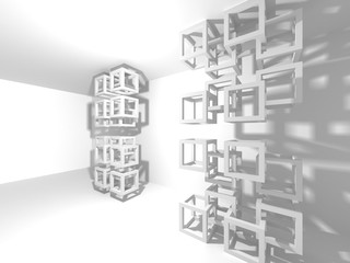 Futuristic White Architecture Design Background