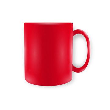 Red Mug On White Background