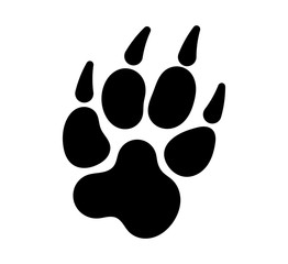 Paw Print Icon, Dog, Cat, Fox Foot Imprint