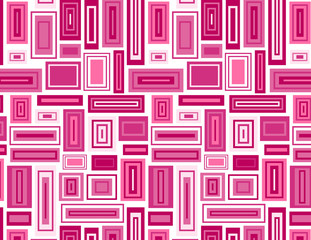 Pink geometric seamless pattern. Repeating pattern for gift wrap, fabric, cards, invitations, backgrounds, borders, frames and more. Valentine's Day abstract print.