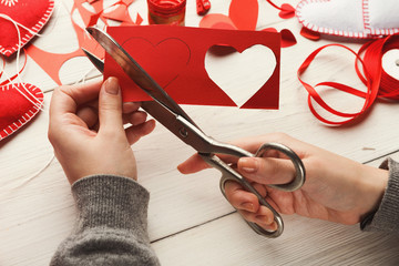 Valentine day handmade gifts background
